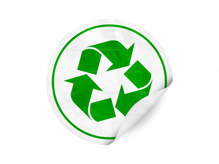 Recycling symbol sticker (PSD)
